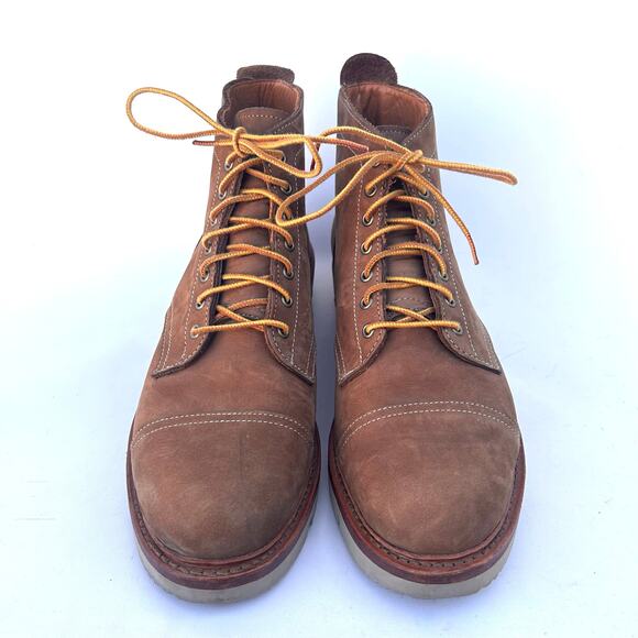Allen Edmonds Men’s Park City Cap Toe Tan Nubuck Suede Lace Up Boots 11 Camel - Picture 3 of 12